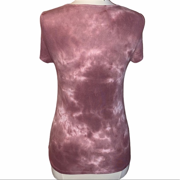 🚫SOLD🚫 AE Soft & Sexy Rib Neck Rose Tie Dye Tee - Picture 2 of 6